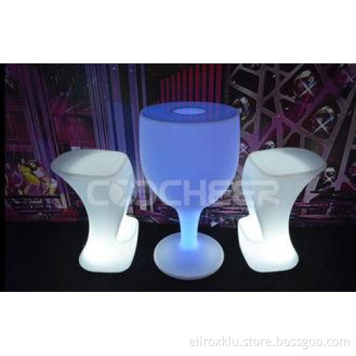 RGBW glowing PE Led Bar Furniture Outside Light Club Table